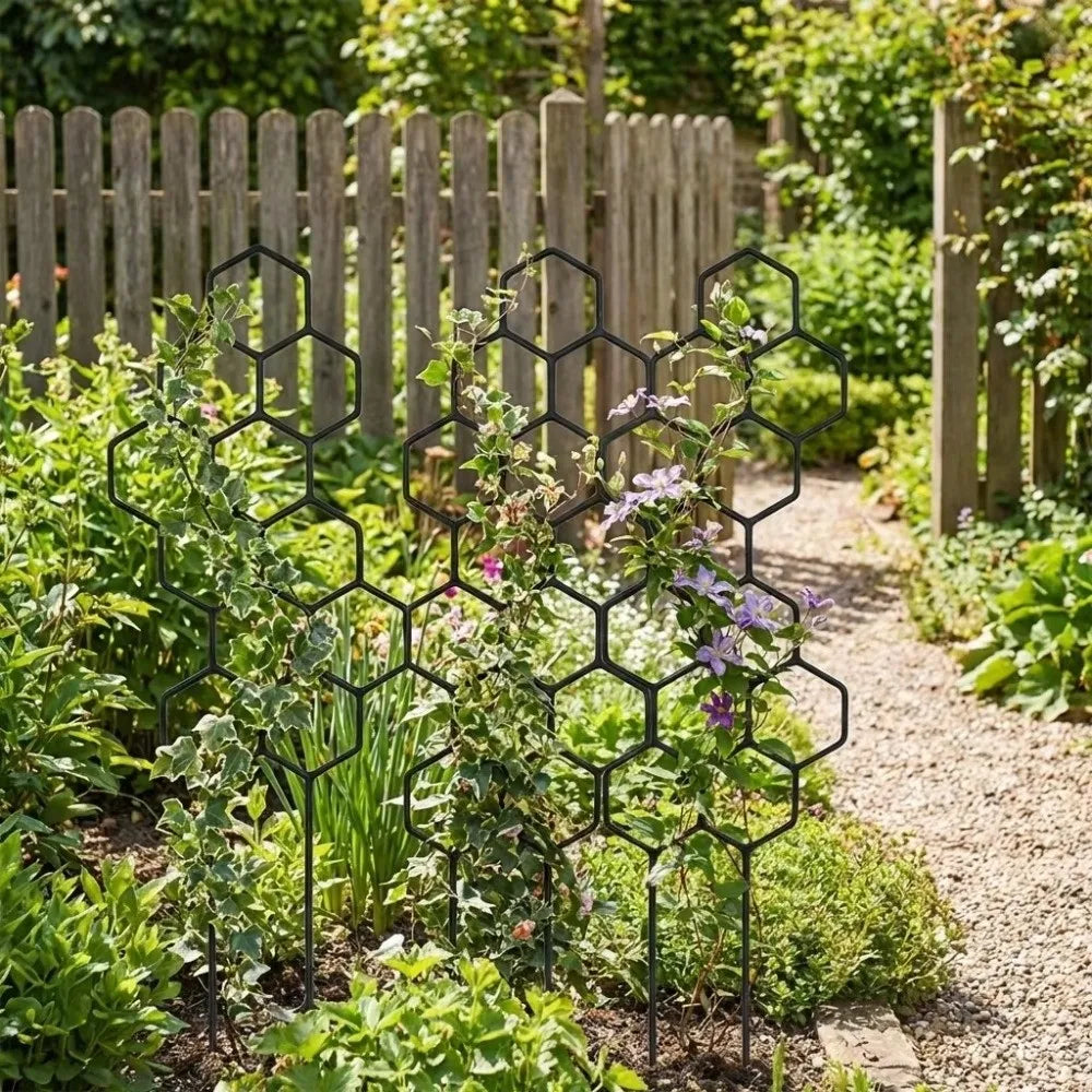 Honeycomb Design Plant Trellis Rustproof Plastic Garden Climbing