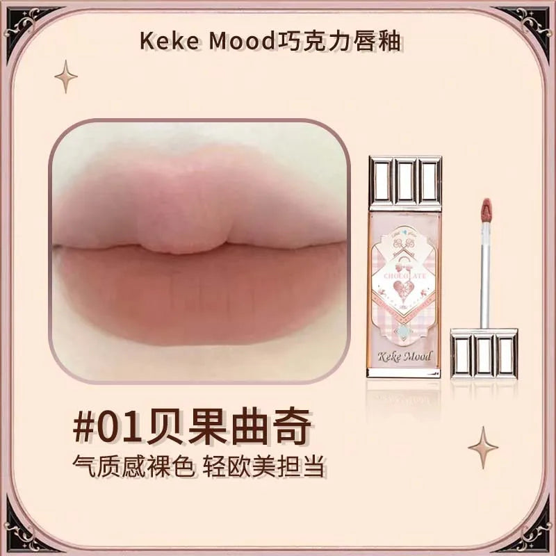 New Chocolate Store Cloud Lip Lacquer Velvet Matte Finish Red Lips Vue