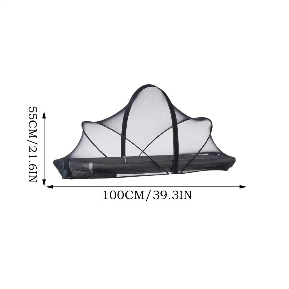 Bassinet Mosquito Net Cover Baby Crib Mosquito Net Breathable Bassinet Mesh Cover for Bassinet/Bedside Sleeper/Travel Crib Vue Black