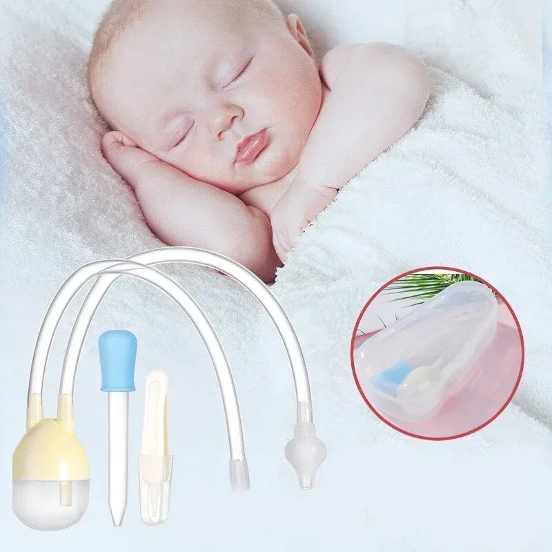 vvocci 3pcs/box Nasal Aspirator Newborn Baby Safety Nose Cleaner Kids Vacuum Set Infants Medicine Dropper Accessories Baby Care Vue