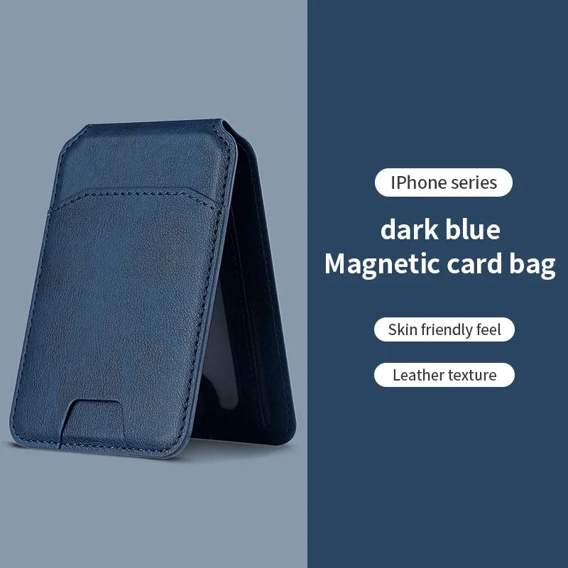 Luxury For Magsafe Magnetic Leather Wallet Holder Case For iPhone 16 15 14 13 12 Pro Max Card Holder Phone Bag Cover Accessories Vue 2