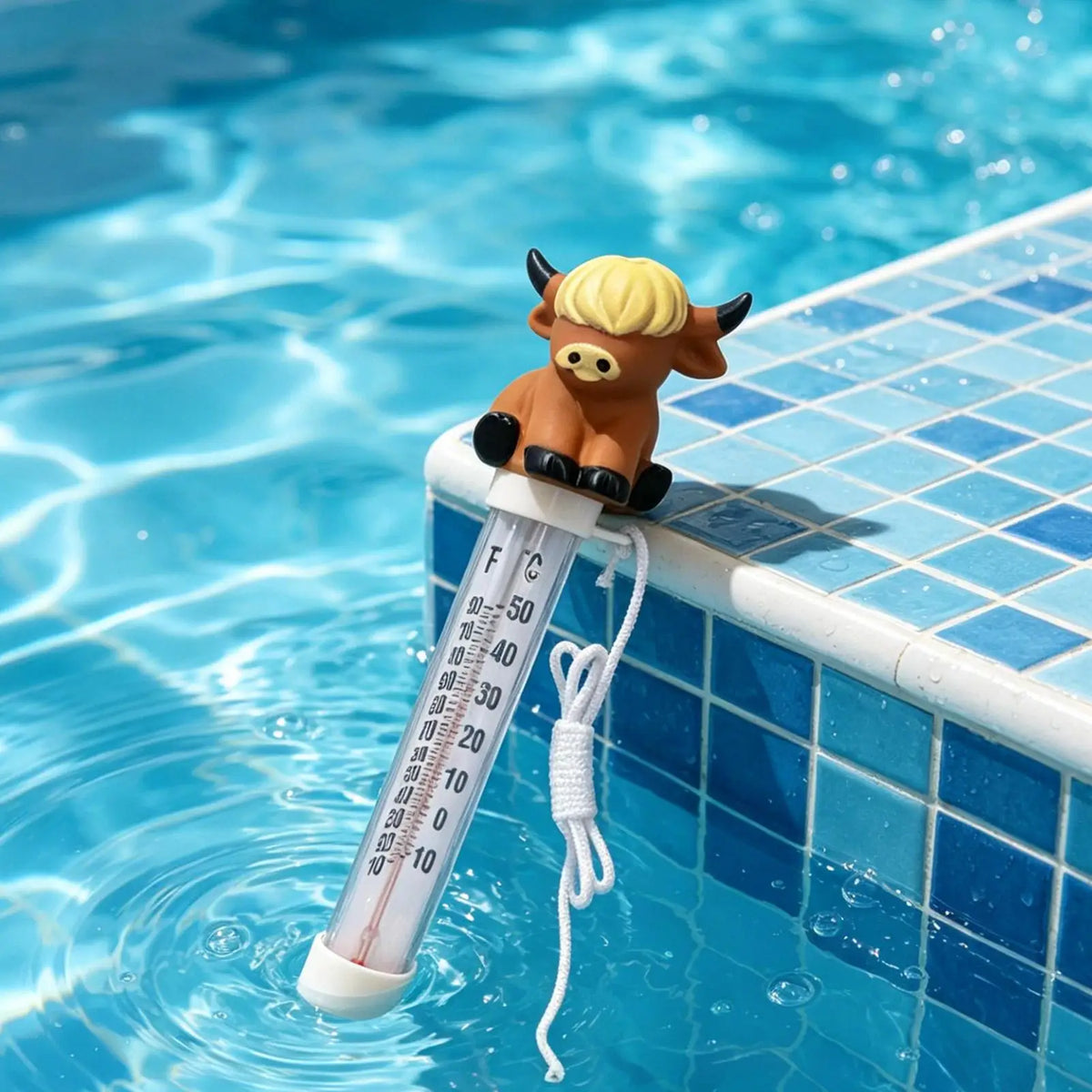 Floating Pool Thermometer, Large Easy Read Temperature Gauge, Funny Swimming Pool Temp Monitor for Outdoor Backyard Pond Spa Vue