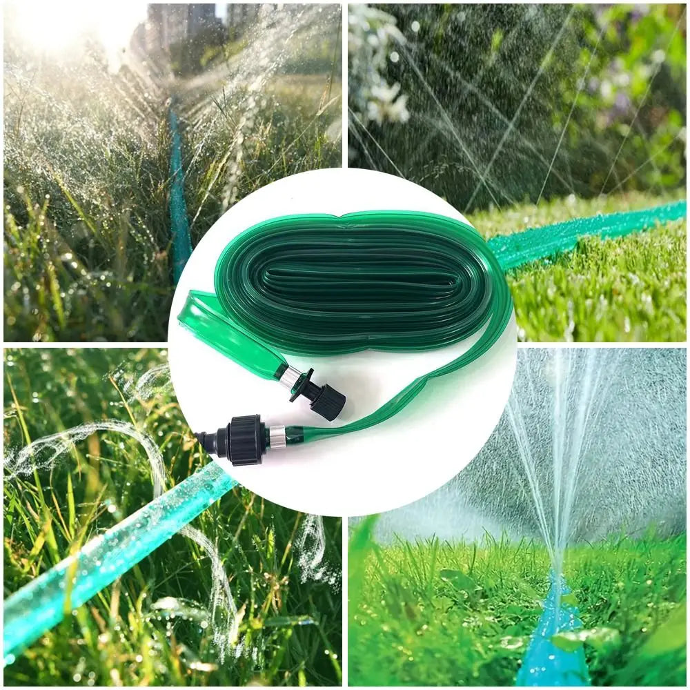 Soaking Irrigation Hoses Savings Water Flowers Beds Garden Hose