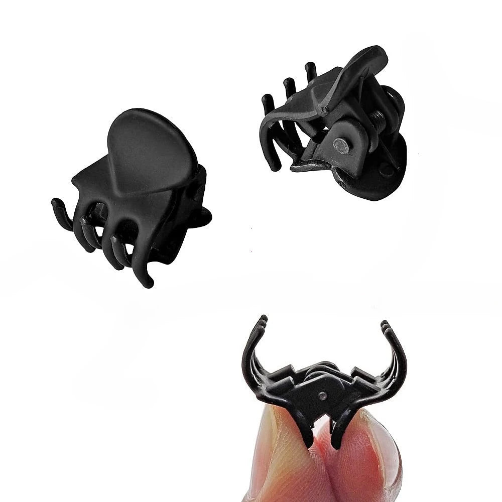 10pcs Practical Accessories Black Plastic Mini Hair Clips Small Claws Non Slip Plastic Hairpins Hair Accessories Hair Styling Vue