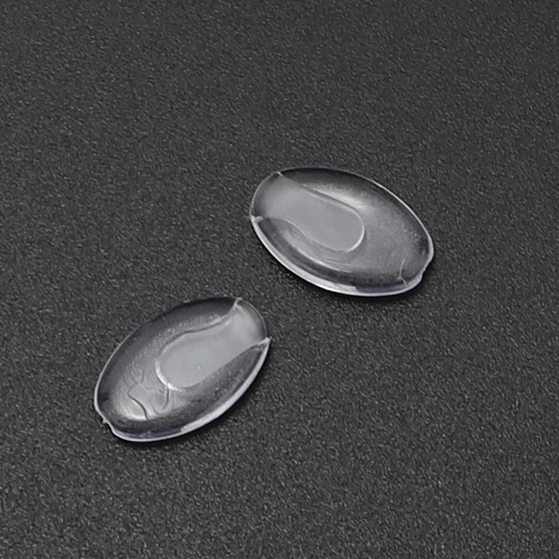 50PCS=25Pairs/Set Plug-in Eyeglasses Nose Pads Transparent PVC Anti Slip Nosepads Flat Oval Eyewear Bracket Eyeglass Accessory Vue
