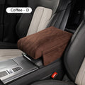 Car Armrest Cushion Suede Armrest Cup Holder Center Console Increased Elbow Support Armrest Cushion Vehicle Arm Storager Box Vue Coffee-D