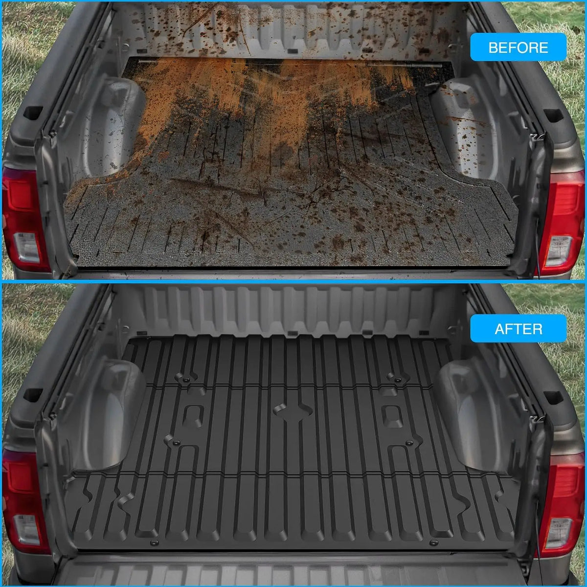 Nilight Truck Bed Mat Compatible with 2017-2026 Ford Super Duty F250/F350/F450 6.75 FT, Heavy-Duty Cargo Liner, Non-Slip, All Weather Protection Vue