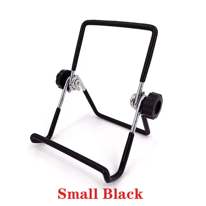Foldable Adjustable Phone Tablet Stand Desktop Holder Mount Adjustable Desk Support Flexible Phone Stand Vue Small Black