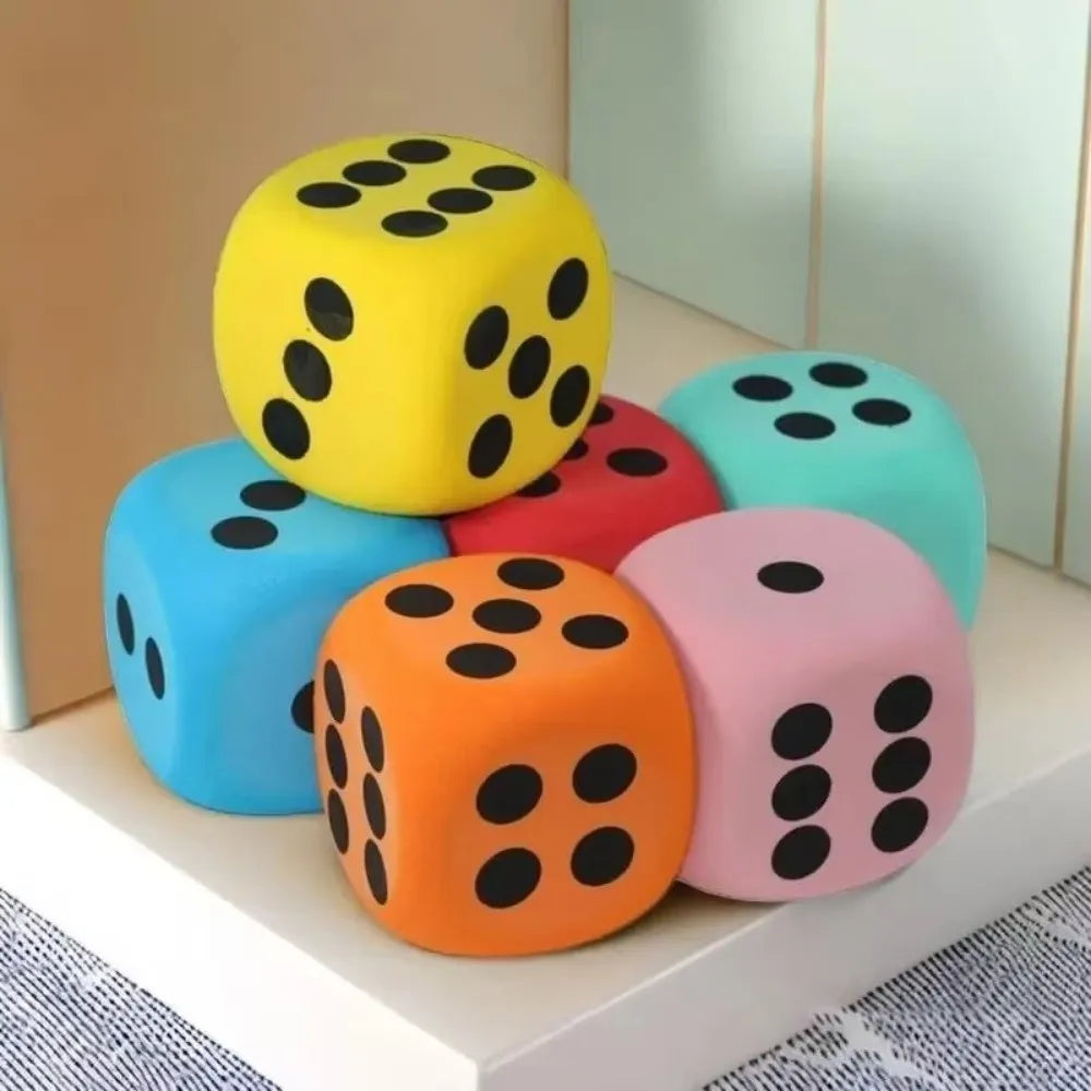 60 Dot Dices Large Foam Kids Counting Toy Six Sides Learning Aids Vue