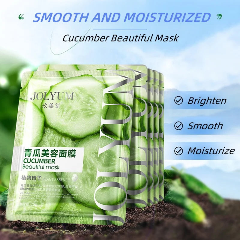 Cucumber Beauty Mask, Fruit Mask, Contains Cucumber Extract, Skin-Nourishing Glycerin, Moisturizing and Water-Locking Ingredients, Makes Your Skin Smooth and Elastic - Home Beauty. Vue
