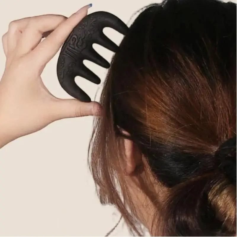 Natural Meridian Scalp Massage Wooden Comb Head Relax Tool Boost Scalp And Hair Health Care Vue