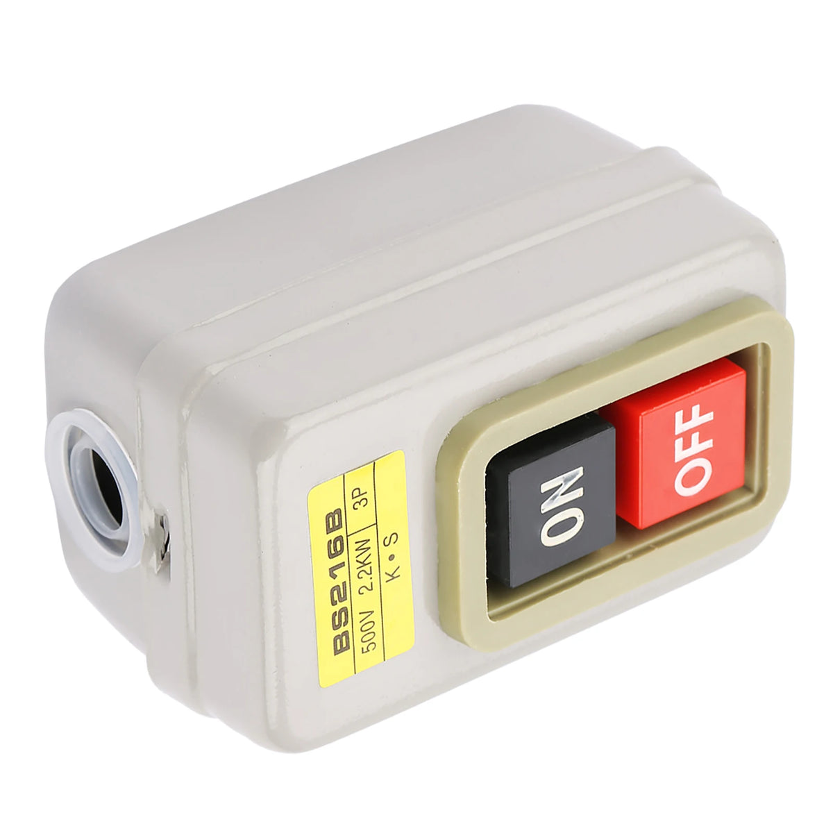 On/Off Push Button Switch Self Locking 3P On/Off Power Push Button Switch 110/220/380V 15A BS216B Vue