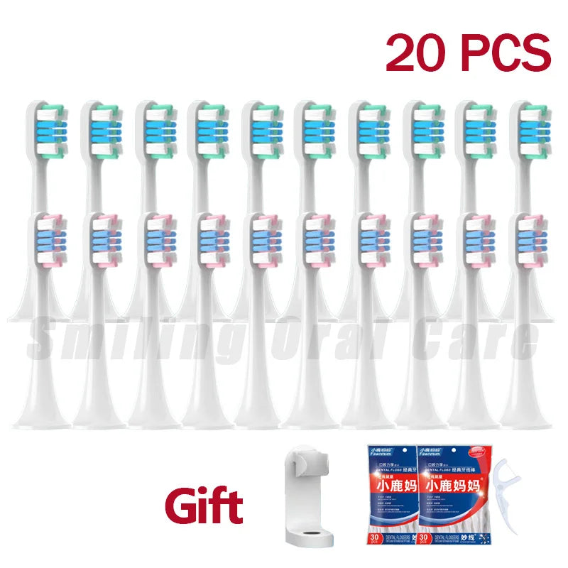Replacement Toothbrush Heads For T700/T300/T500/MES601/MES602/DDYS01SKS Electric Toothbrush Brush Head Seal Package Nozzles Vue