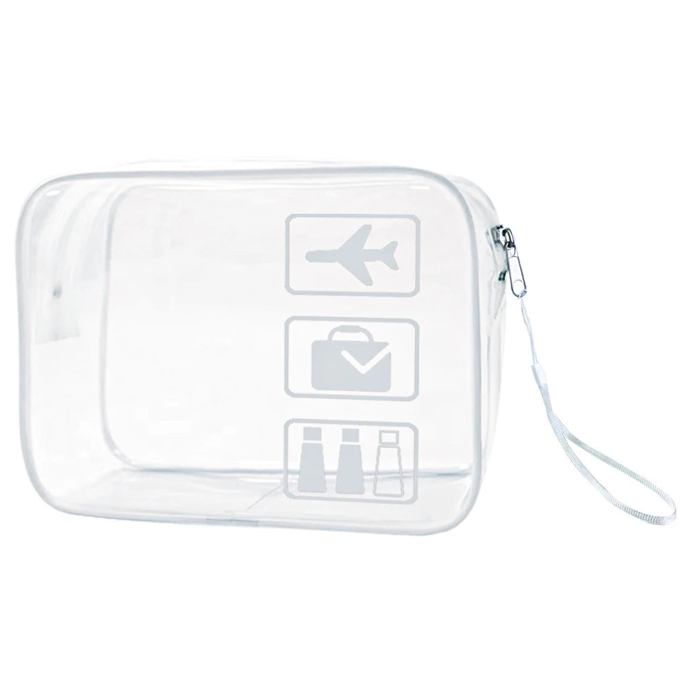 Fashionable Transparent Makeup Bag Travel Storage Bag for The Airport Pool Toiletries Bag Clear Toiletry Bag Outdoor Storage Bag Vue White rope style