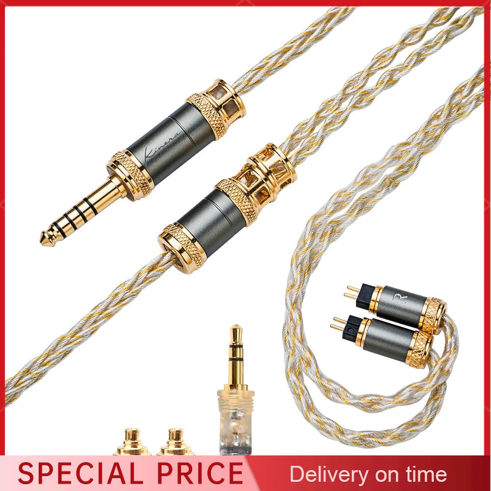 Kinera MIA 6N OCC Silver-Plated IEM Cable | 3.5mm & 4.4mm IEM Upgrade Cable Vue