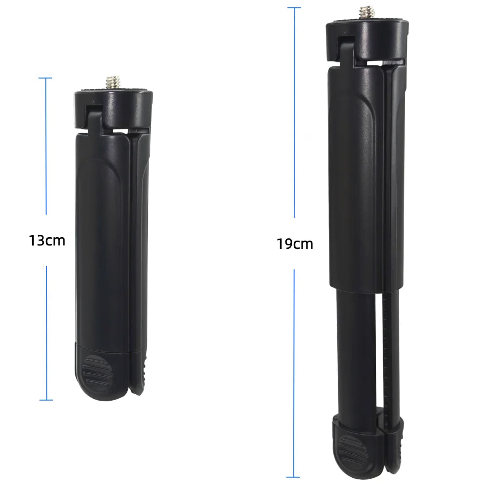 Extendable Mini Tripod Stand 1/4" Screw Mount for DJI Osmo GoPro Insta360 Action Camera Phone Desktop Tripod for Vlog Live Strea Vue