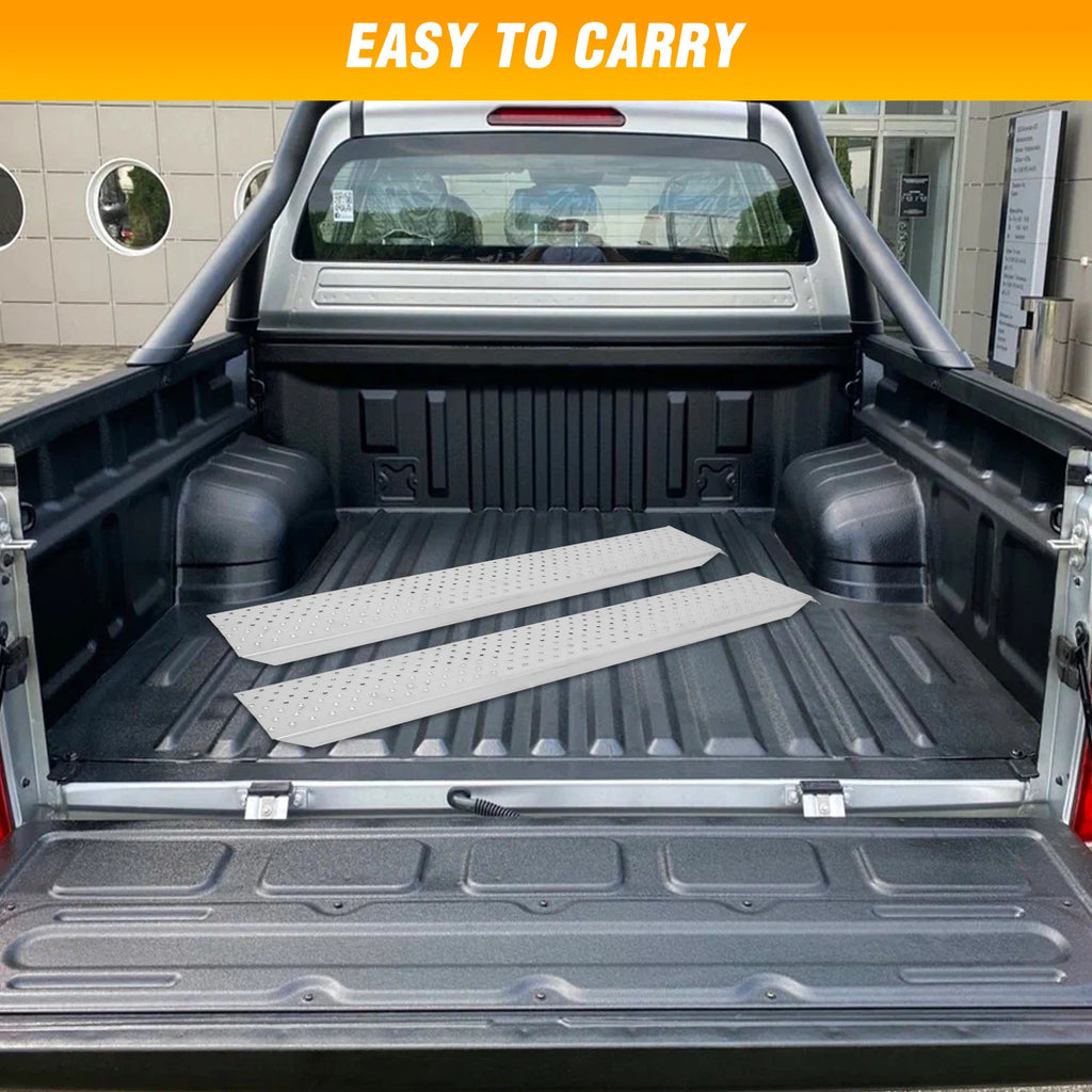 Nilight Loading Ramps, 62.6" x 9" Heavy Duty Steel Trailer Ramp, 880lbs Capacity for Hand Truck, Motorcycle, Riding Mower, ATVs & 4-Wheel Equipment, 2 Pack Vue