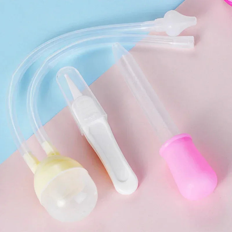 vvocci 3pcs/box Nasal Aspirator Newborn Baby Safety Nose Cleaner Kids Vacuum Set Infants Medicine Dropper Accessories Baby Care Vue