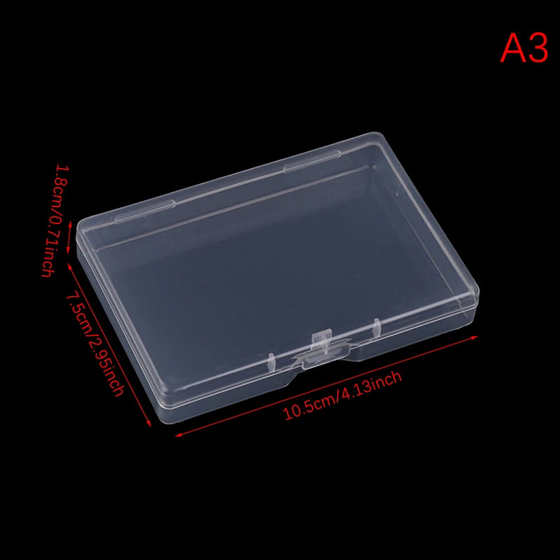 Rectangular Transparent Plastic Box Dustproof Storage Organizer Durable Jewelry Packing Container Case Vue A3