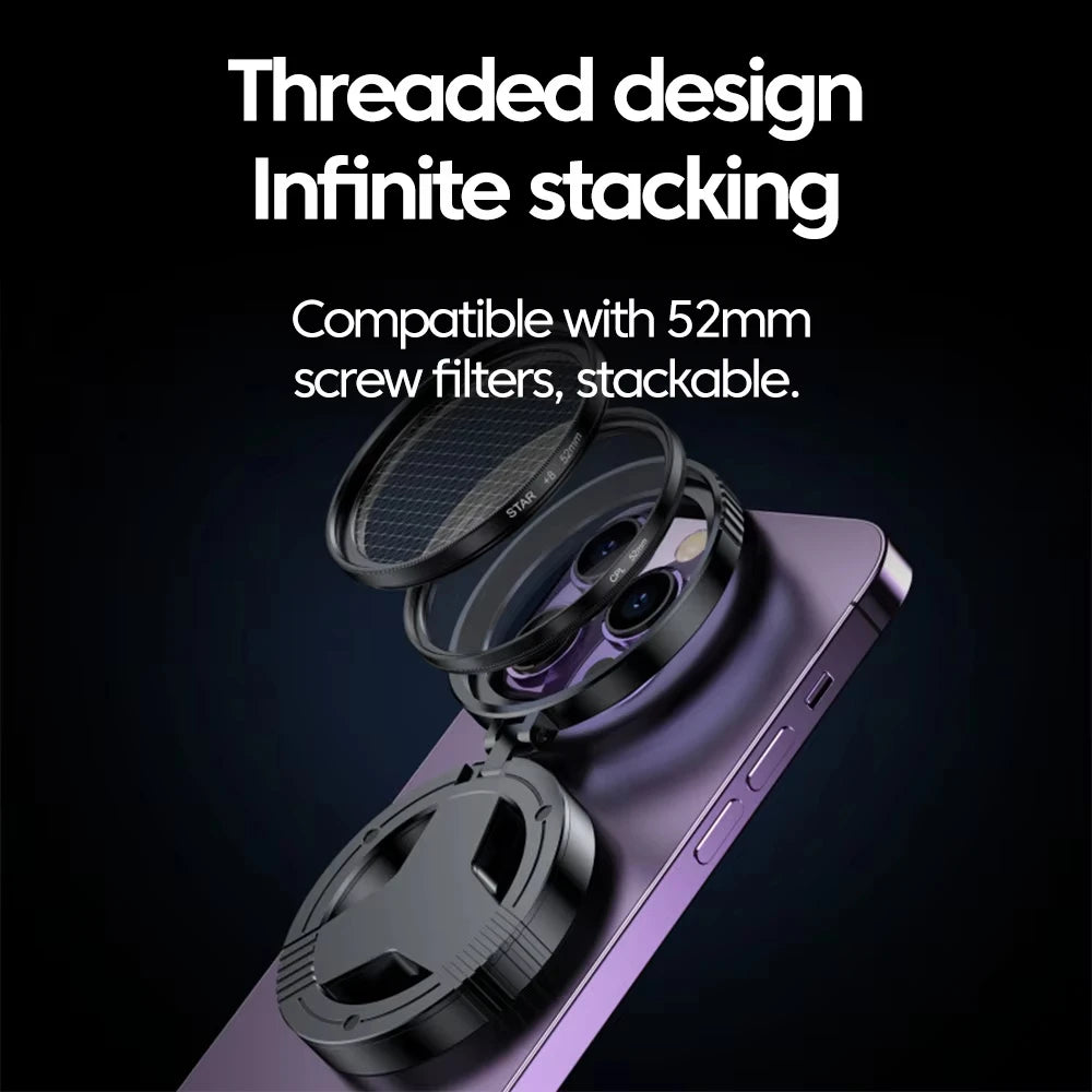 Magnetic Holder Universal 52MM CPL Filter Circular Phone Camera Lens Polarizer Filter Lens for Magsafe Phone Vue