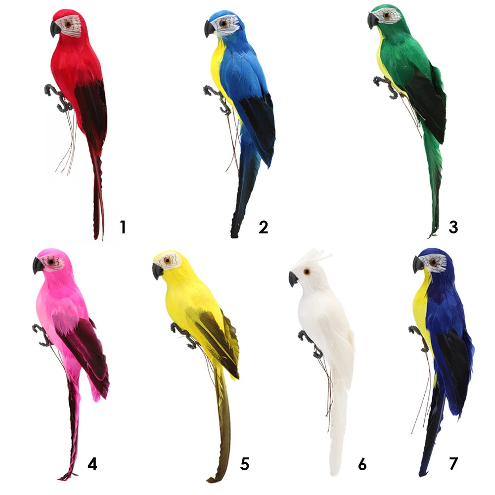 Artificial Simulation Foam Bird Creative Foam Feather Artificial Parrot Home Ornament Imitation Bird Model for Wedding Decor Vue
