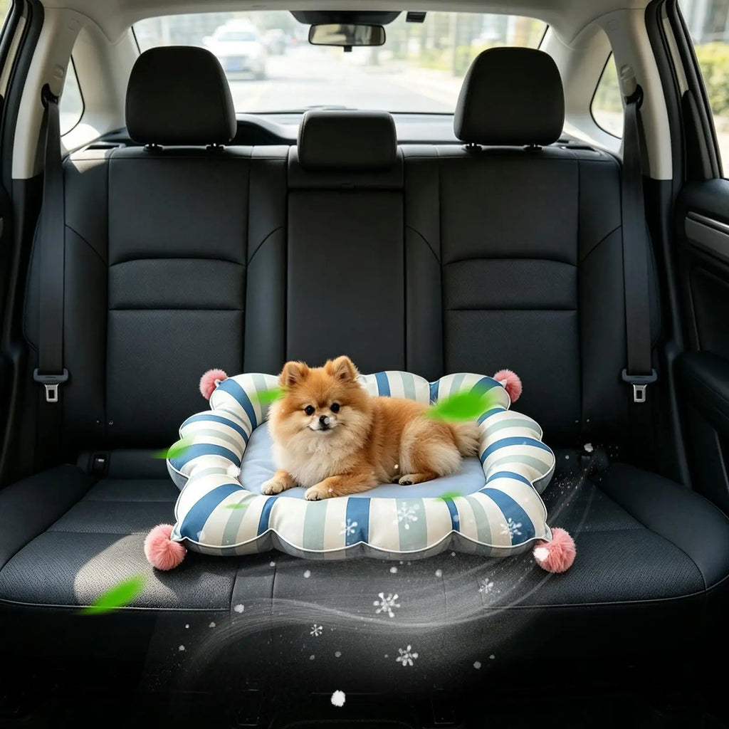 M/L Cute P attern Pet Cooling Mat, Summer Cool Sleeping Pad For Cat Dog, Portable Floor Bed For Home Camping Entryway, Non-Slip Vue
