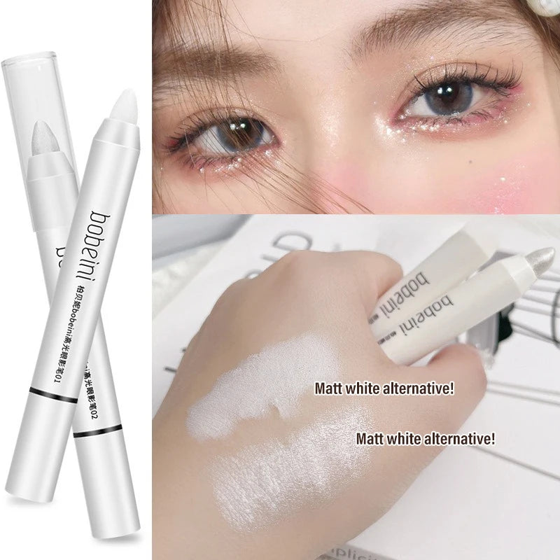 1-3pc Highlighter Brightening Silkworm Pen Pearlescent Matte Eyeshadow Pencil Makeup Eye Makeup Long-lasting Pearlescent Stick Vue