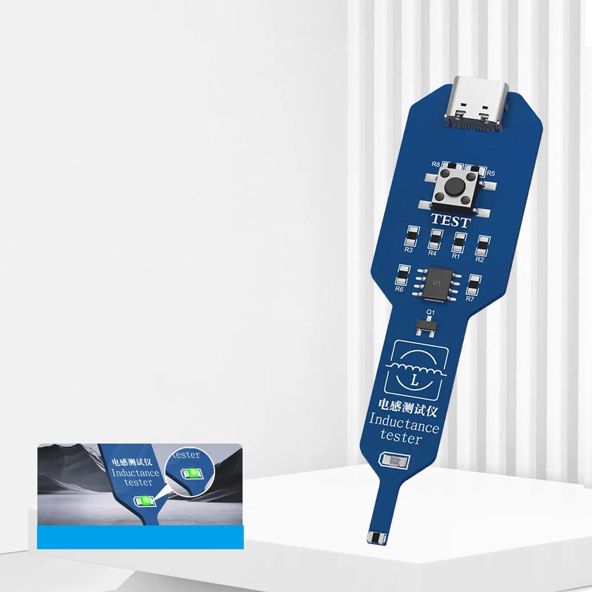 Inductance Tester Electromagnetic Induction Meter Portable Motherboard Coil Detector Tool for Phone Repair Circuit Electronics Vue