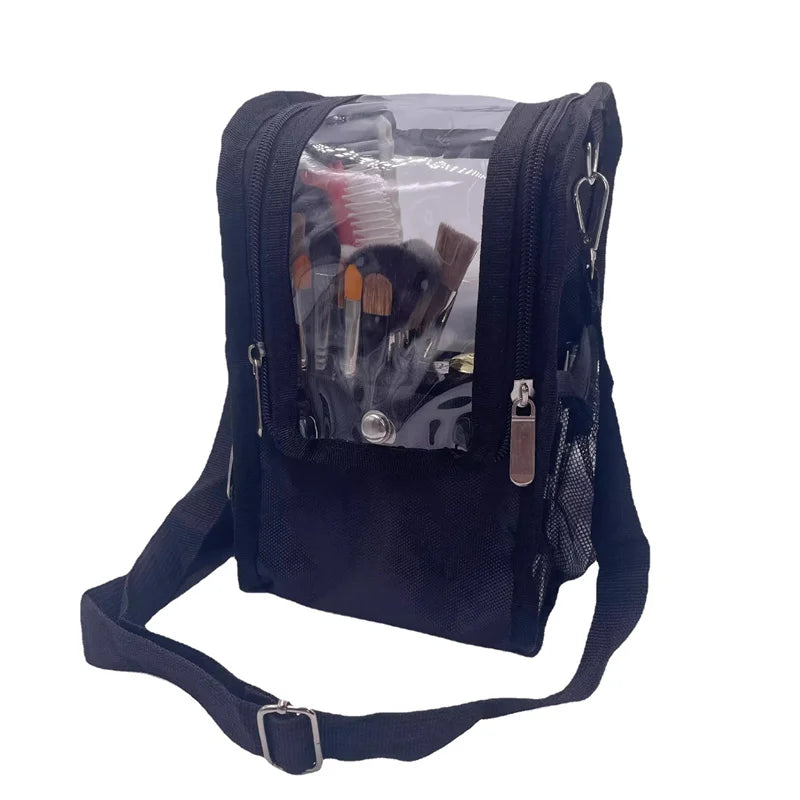 Makeup Brush Case Makeup Brush Holder Waterproof Cosmetic Tools Storage Bag Visual Stand-up Foldable Makeup Bags with Zipper Vue