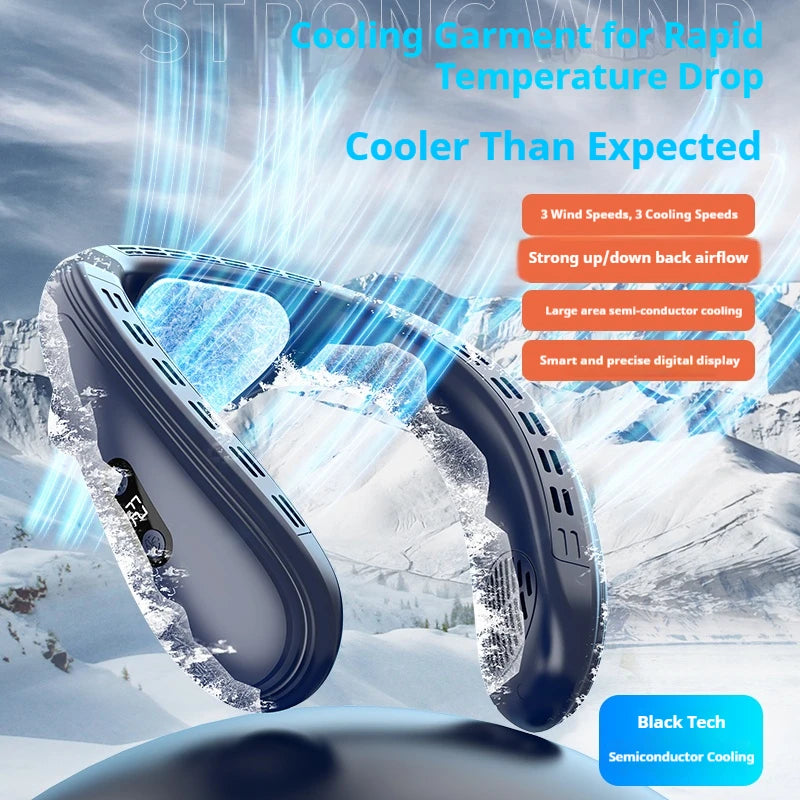 Neck Air Conditioner Portable Fan Rechargeable Semiconductor Cooling Vue