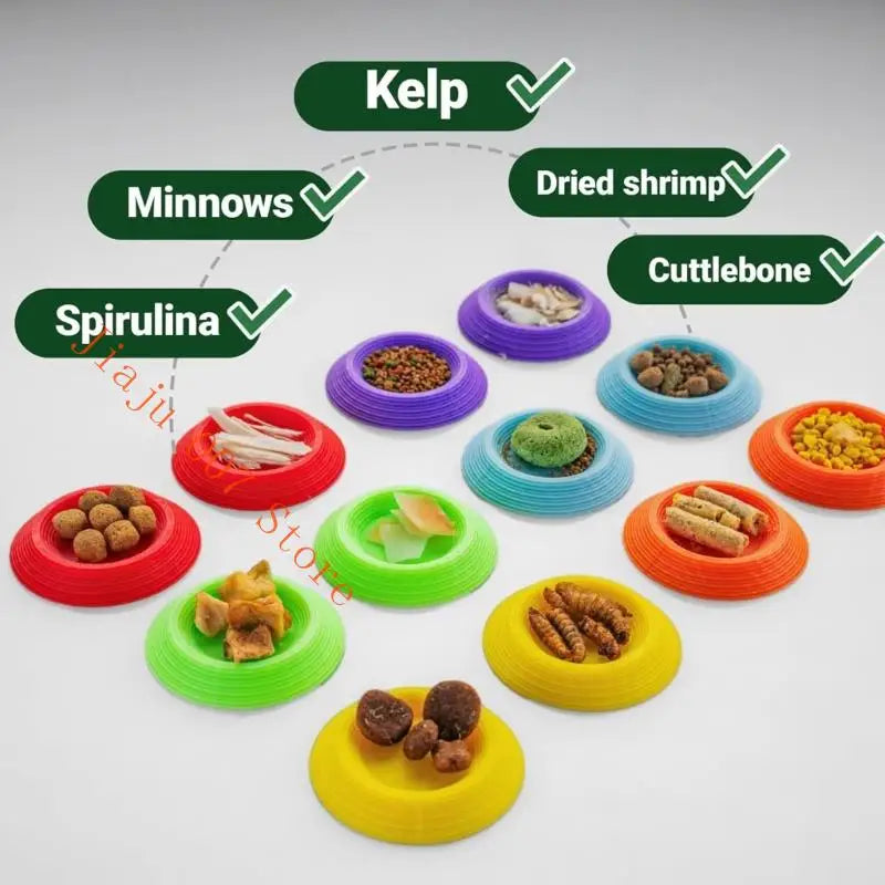24-Pack Plastic Feeding Dishes for Reptiles, Isopods & Roaches Reptile Feeder Dishes Vue