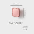 1pc drawer handle cabinet door handle leather wrapped brass door handle direction circular pink Cute cabinets Vue Pink Square