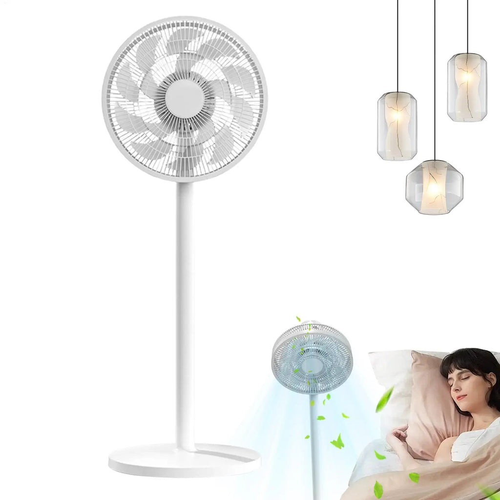 Oscillating Pedestal Floor Fan, Quiet Standing Fan for Bedroom Living Room, Adjustable Height Cooling Fan for Home Office Dorm Vue