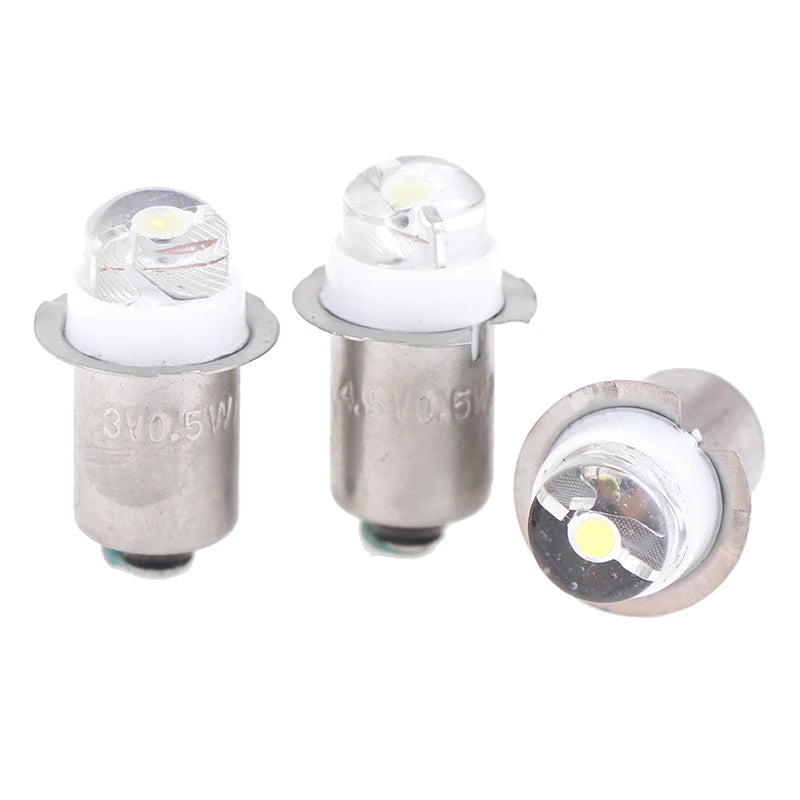 1PCS New P13.5S PR2 PR3 LED Miniature Lamp 0.5W DC 3V 4.5V 6V 1SMD for Flashlight Replacement Bulb Torches Work Light 40-60lm Vue