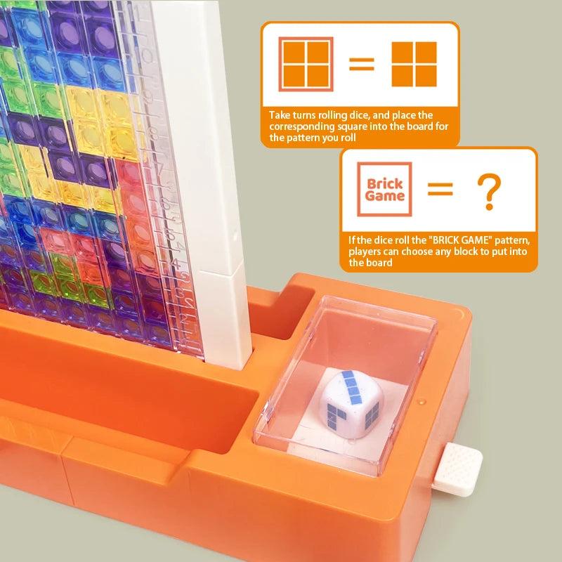 3D Blocks Puzzle Toys, DIY Intelligent Colorful Plastic Blocks Game Transparent Brain Teaser Toy for 8+ Boys and Girls Vue