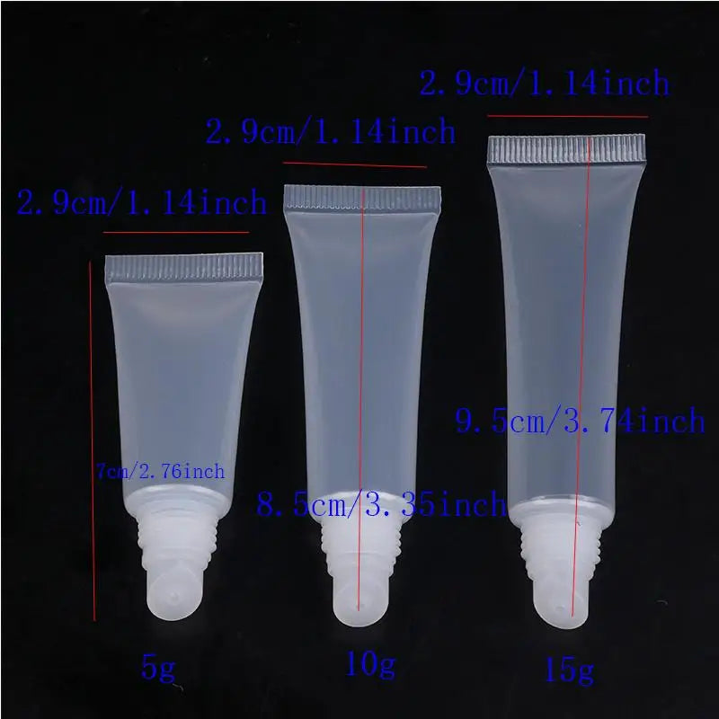 10Pcs 5/10/15ml Empty Lipstick Tube Lip Balm Soft Tube Makeup Squeeze Clear Lip Gloss Container Vue