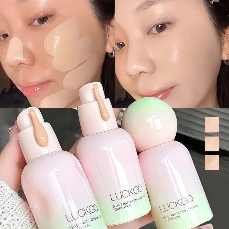 1 Pcs Natural Smooth Creamy Liquid Foundation Long Lasting Waterproof Even Skin Concealer Face Liquid Foundation Makeup Cosmetic Vue