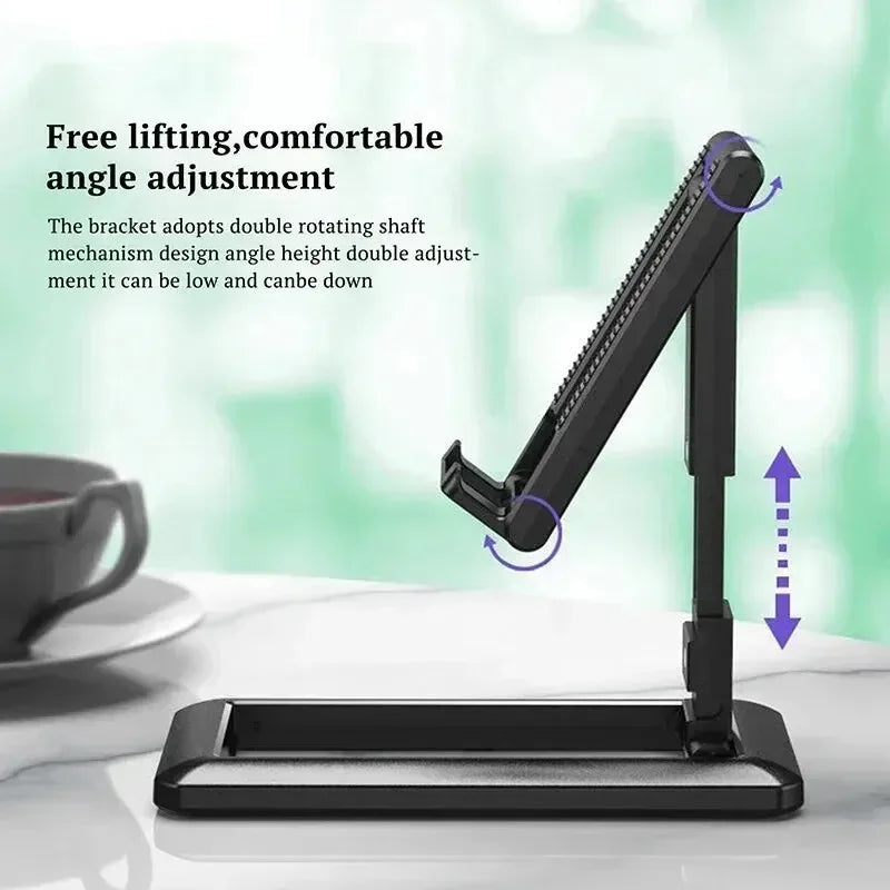 Adjustable Foldable Desktop Phone Stand for iPad iPhone Samsung - Tablet Holder Desk Bracket for Smartphones And Tablets Vue