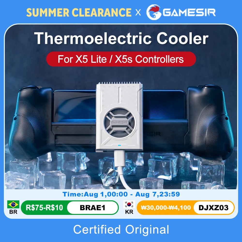 GameSir X5 Lite X5s Bluetooth Gamepads Thermoelectric Cooler FX5 Lite Cooling Fan Gaming Accessories for Mobile Phone Vue