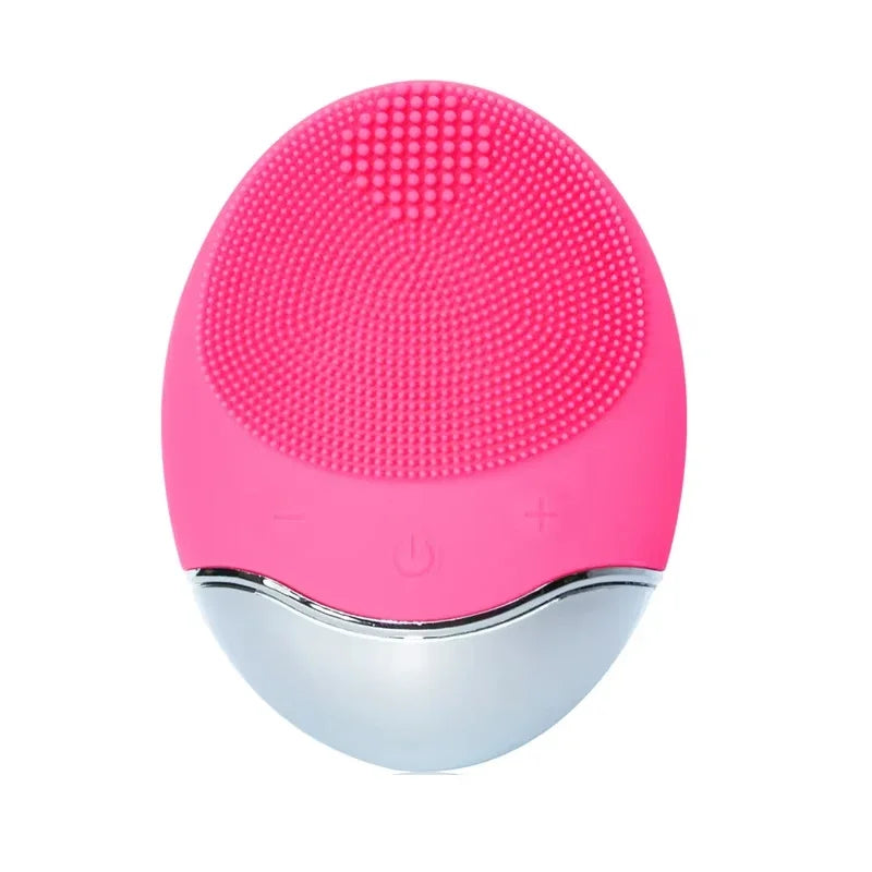 Electric Sonic Facial Cleansing Brush – Deep Pore Cleanser Facial Cleansing Brush Vue red