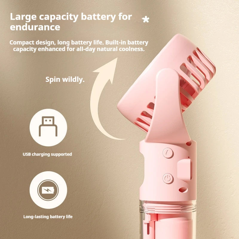 Wearable Handheld Mini Fan Outdoor Portable Cold Air Spray