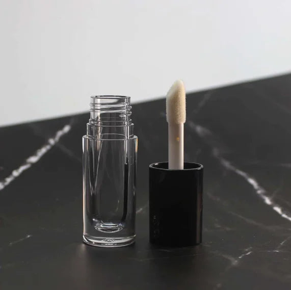 Wholesale Lip Gloss Tube Packaging 6ml With Wand Liquid Lipstick Containers Empty Custom Name Pink Lipgloss Bottle 50pcs Vue black