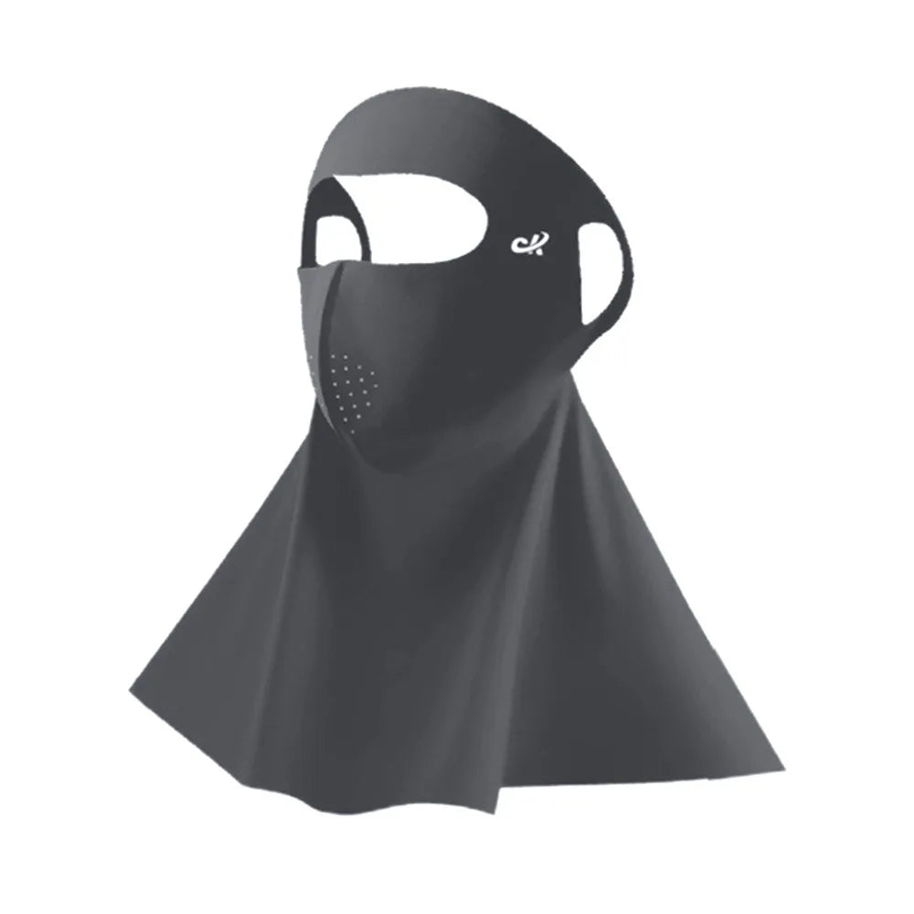 Fashion Ice Silk Sun Protection Mask UPF50+ Full Face Anti-UV Neck