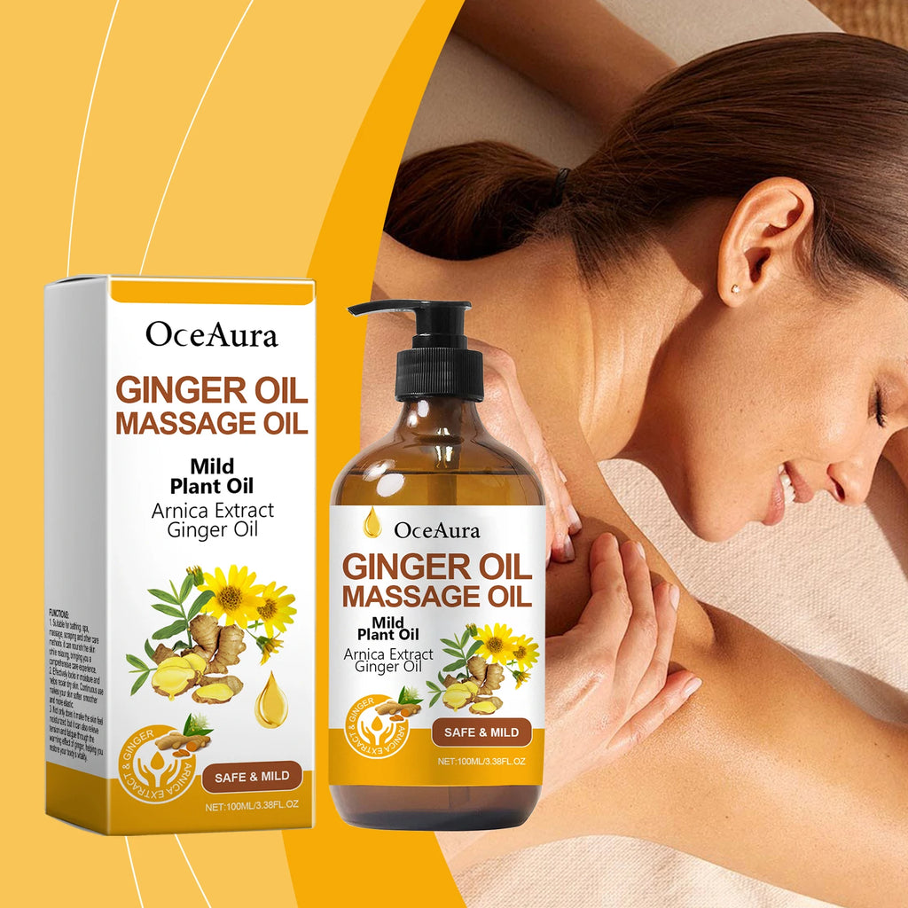 Body Relaxing Essential Oil Ginger Massage Oil Improve Rough Dry Skin Relieve Muscle Fatigue Body Nourishing Soft Care Vue