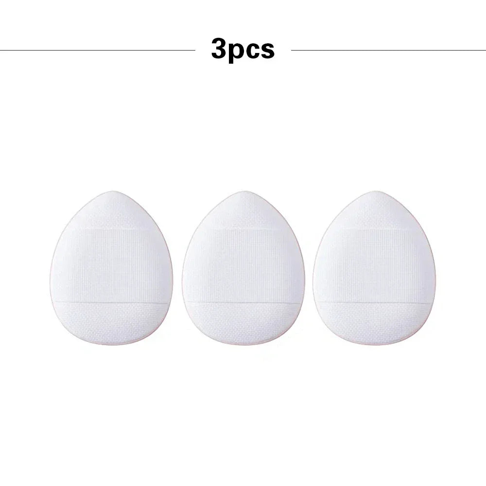 3/10pcs Foundation Finger Puff Mini Size Makeup Sponge Concealer Set Detail Powder Puff Wet & Dry Use Applicator Cosmetic Tools Vue M64 3Pcs White