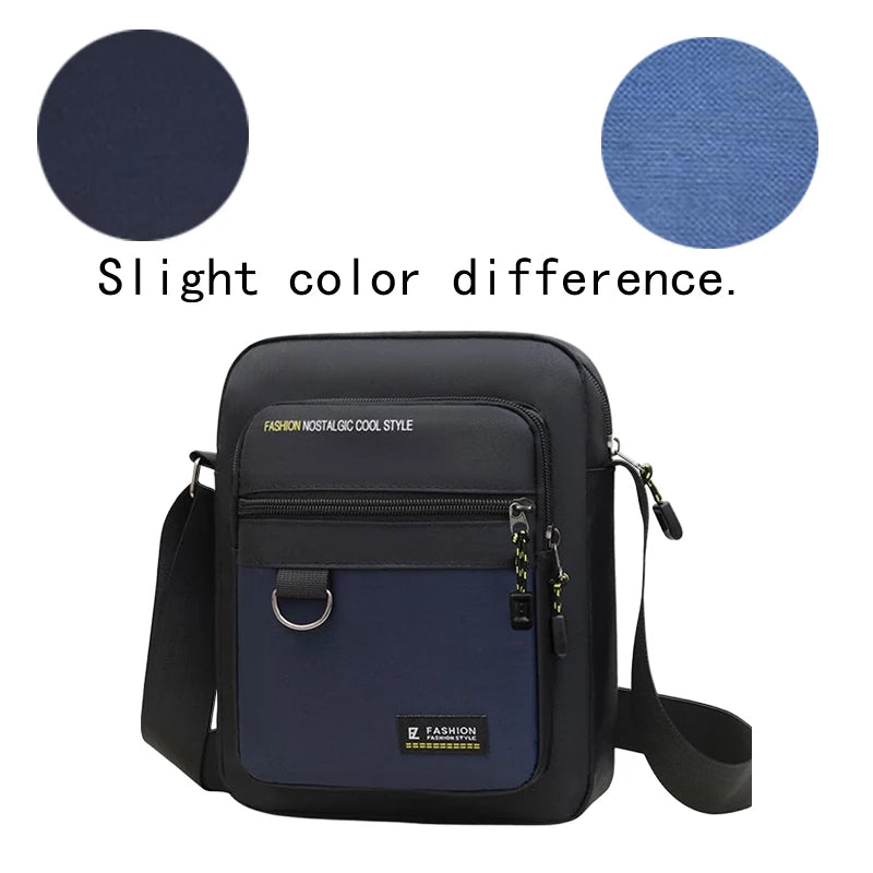 Sleek Multi-color Contrast Sling Bag Adjustable-strap Lightweight