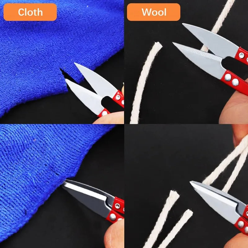 5/10/12pcs Stainless Steel Yarn Shears Cutting Sewing Scissors Shears Cross Stitch Scissors Embroidery Scissor U Thread Scissors Vue