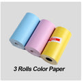 3 Rolls 57*25mm White Color Sticker Thermal Paper for Portable Mini Thermal Printer and Kids Instant Camera Vue 3 color paper