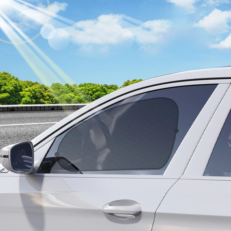 SEAMETAL Car Side Window Sun Shade Curtain Suction Cup Sun Protection Cover Car Window Curtains Sunshade Summer UV Blocking Film Vue