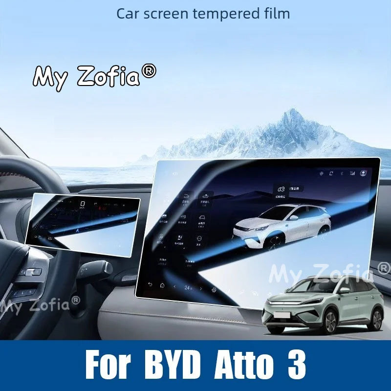For BYD Atto 3 2026 High Transparency Anti-Burst Tempered Glass Screen Protector for Car Center Console Navigation Accessories Vue